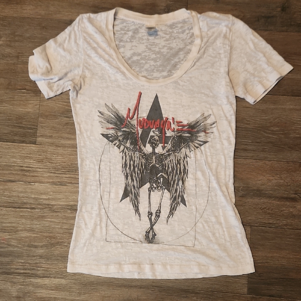 Vtg Mudvayne Women's Burnout Tee - Size Large Women's Fit